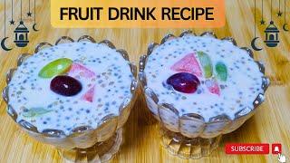 Sago Custard Fruit Drink | Iftar Drink Recipe