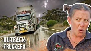 80T Truck Caught In Flash Flood In Australian Desert