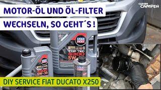 DIY Ölfilter und Öl wechseln beim Fiat Ducato X250 - So geht´s - #doityourself