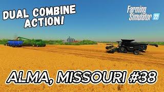 Final Barley Harvest: Two Harvesters in Action | ALMA MISSOURI FS22 4K Timelapse & Montage