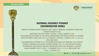 NATIONAL ASSEMBLY PLENARY (Nieuwmeester Dome), 13 March 2025