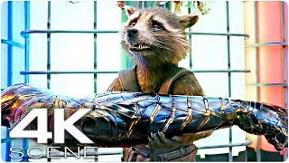 Rocket Gets Bucky's Vibranium Arm (2022) 4K Scene | Guardians Of The Galaxy 3 Holiday Movie Clip