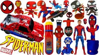 Marvel's Spider-Man series Unboxing, Spider-Man action dolls, glowing Spider-Man electric toy gun