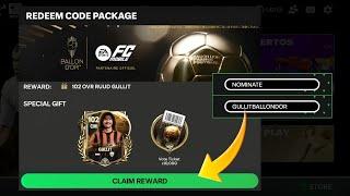 TWO NEW BALLON DOR REDEEM CODES ARE HERE!  FREE 102 RUUD GULLIT GURANTEED REDEEM BEFORE ITS LATE