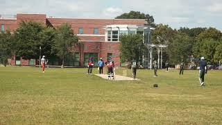 Mark Audain  lifting delivery appeals for caught behind  Not Out Says the Umpire