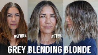 Hair Transformations with Lauryn: Grey Blending with Blonde Tones Ep. 224