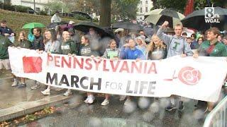 Abortion opponents march at Pennsylvania State Capitol