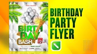 HOW TO DESIGN A BIRTHDAY PARTY FLYER | Coreldraw 2021 tutorial