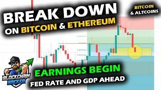 BREAKDOWN SETS IN on Bitcoin Price Chart and Ethereum as BIG WEEK Kicks in with Earnings GDP and FED