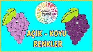 KAVRAMLARI ÖĞRENİYORUM // RENK TONLARI //OKUL ÖNCESİ AÇIK - KOYU RENKLER