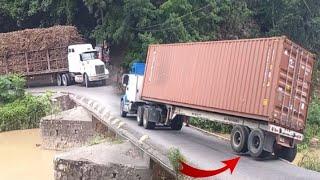 The most dangerous bridge VS Trucks!! | Flatbridge ||