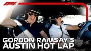 Gordon Ramsay Takes On A Hot Lap In Austin! | F1 Pirelli Hot Laps