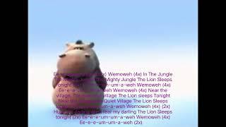 The Lion Sleeps Tonight Lyrics (by:@morty298)(NEW)