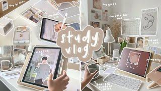 study vlog  college week in uk, revising for final exams, new desk setup, manhwa ft. pdfelement