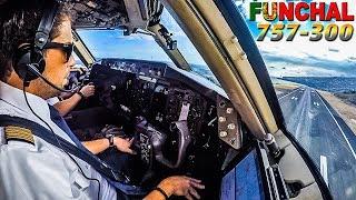 Takeoff FUNCHAL in the COCKPIT CONDOR BOEING 757-300