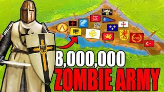 Can Every MEDIEVAL ARMY Hold ISLAND BRIDGE FORTRESS vs 8,000,000 ZOMBIE ARMY?! - UEBS 2