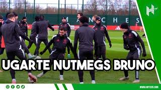 Ugarte NUTMEGS Bruno as Amorim oversees LIVELY Man United training session