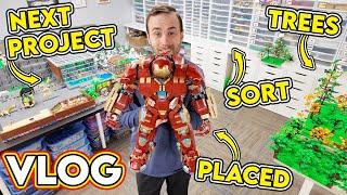 Big Project Prep | Placing HULKBUSTER | Trees | Sorting | LEGO VLOG