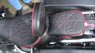 Spider Web Harley Bagger Seat