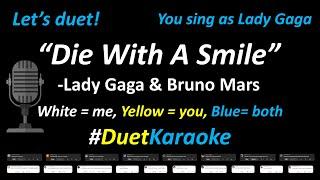 Lady Gaga, Bruno Mars - Die With A Smile (Male Part Only - Duet Karaoke) | Cover