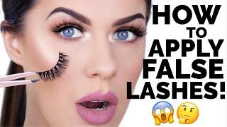 HOW TO APPLY FALSE EYELASHES FOR BEGINNERS!! | EASY & FAST!!!