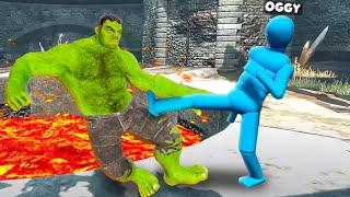 Npc Super Hero Dramatic Battle Between Oggy And Jack In Overgrowth