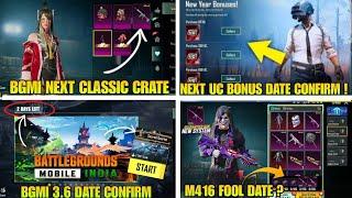 FINALLY  BGMI 3.6 UPDATE RELEASE DATE CONFIRM | BGMI NEXT UC EVENT & NEXT CLASSIC CRATE |FOOL CRATE