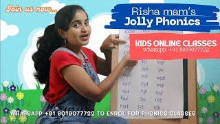 Learn Phonics with Risha Mam | ABC Sounds & Reading 3 and 4 letter words for Kids | Magic 'e' class