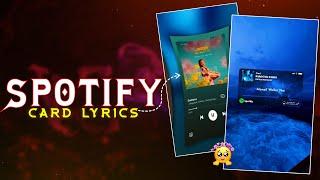 Trending Spotify Card Lyrics Xml | Spotify Lyrics Card Editing in Alight Motion