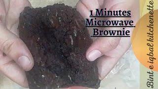 1 Minute Microwave Brownie by Bint e Iqbal Kitchenette