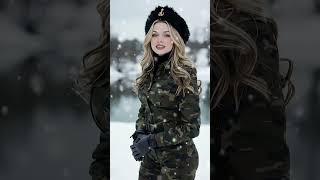 Beautiful Military Office Singing "KATYUSHA" #militarywoman #aiwomen #beautiful #femalesoldier