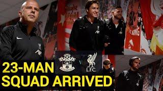 Liverpool Team Arrived at St Mary's in Southampton | Keleher, Chiesa & Jota Starting