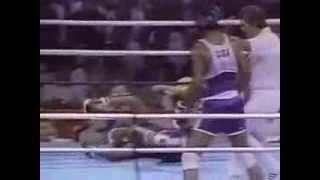 Jorge Luis Gonzalez knocks down Riddick Bowe