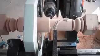 CNC wood turning and carving lathe machine