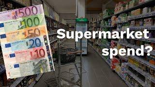 How much did I spend at the supermarket? + monthly grocery spend at HEC Paris