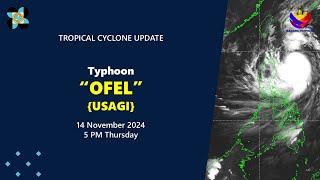 Press Briefing:  Typhoon #OfelPH {Usagi} at 5 PM | November 14, 2024 - Thursday