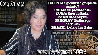 PREDICCIONES 2024. BOLIVIA y Evo Morales. CHILE: conflicto. CUBA. PANAMA y Mulino. URUGUAY. BRASIL.