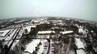 Aerial View of the Snow in Richmond