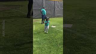 Boy Gets Excited After Hitting His First Tee Ball