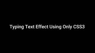 Pure Css Multiple Text Typing Animation Typewriter Text Animation Using Only HTML CSS Easy