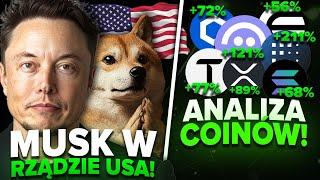 TRUMP Z MUSKIEM WYSYŁAJĄ BTC NA NOWE ATH (Rewolucja W USA z DOGE) Analiza coinów