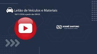 Leilão de Veículos e Materiais 18/11/2024 - SODRÉ SANTORO LEILÕES