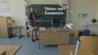 Klasse 5 - Flächen und Rauminhalte - 1 Einstieg: Die Grundfläche des Klassenraums in Heften.