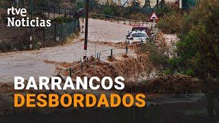 TEMPORAL: ALERTA ROJA en CASTELLÓN y BARRANCOS DESBORDADOS en TELDE, GRAN CANARIA | RTVE Noticias