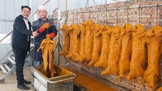 Uncle Shaanxi sells whole sheep  wrapped in saffron pickled yellow mud  with a monthly presale of 1