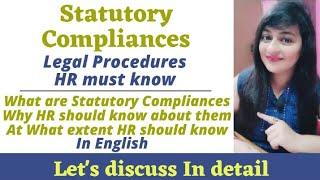 Statutory Compliances | Legal procedures know as an HR #hr #readytogetupdate #readyforssenglish