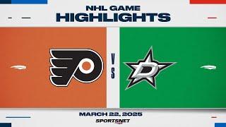 NHL Highlights | Flyers vs. Stars - March 22, 2025