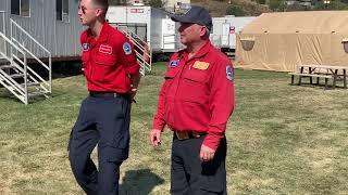 Tour of the B.C. Wildfire Services firefighter camp in Vernon, B.C.