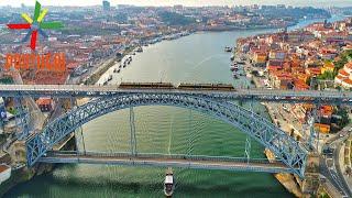 Porto visto do céu  Oporto aerial view - 4K Ultra HD