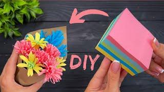 DIY Sticky Note Flowers  Beautiful Paper Flower Crafts for Beginners